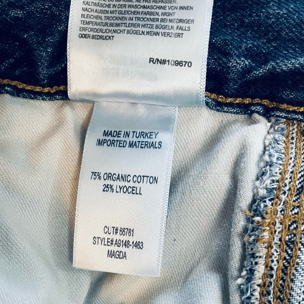 AGOLDE Magda Wide Leg Carpenter-Style Blue Denim Jeans Size 32 - Picture 8 of 10
